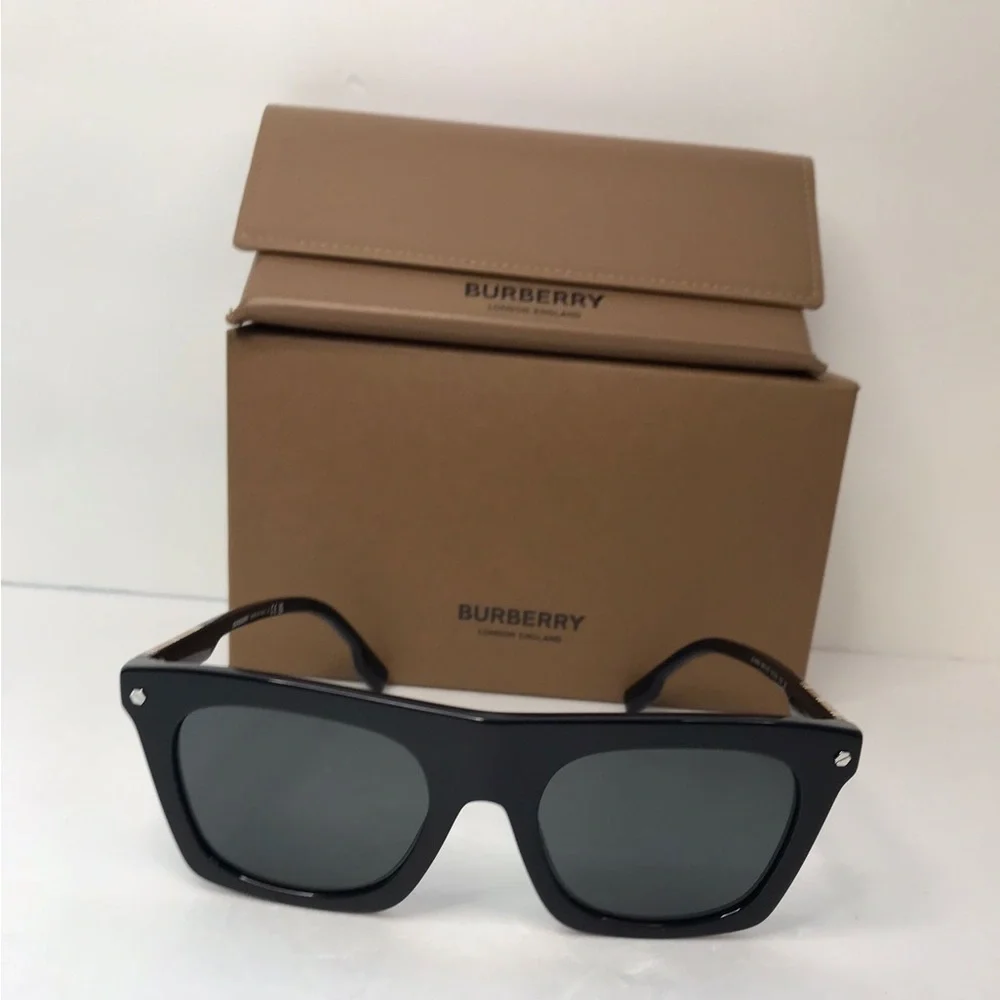 Burberry Camron Grey Rectangular Men's Sunglasses BE4318 300187 51.